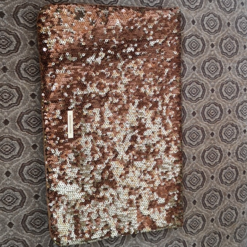 BCBG bronze clutch bag